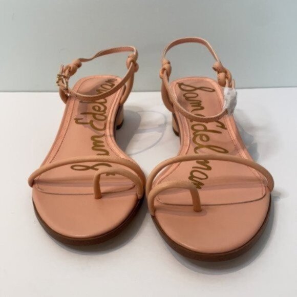 Sam Edelman Women Pink Isle Ankle Strap Block Heel Leather Sandal Size 9.5W - Picture 7 of 10